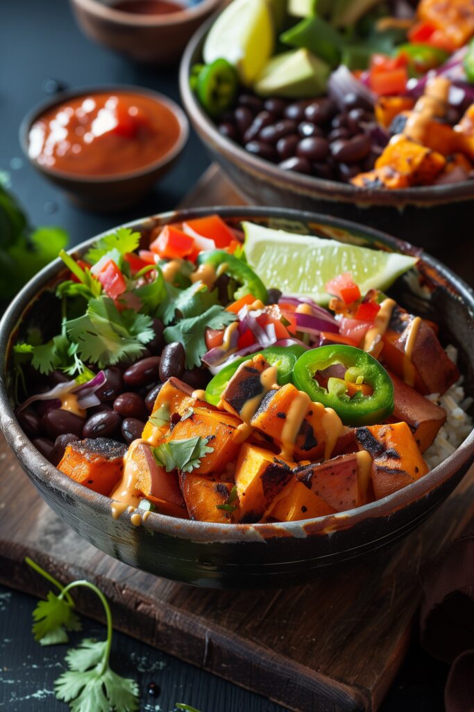 Sweet Potato and Black Bean Burrito Bowls