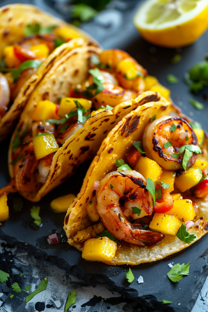 Spicy Shrimp Tacos with Mango Salsa