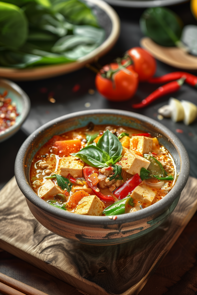 Thai Red Curry with Vegetables and Tofu