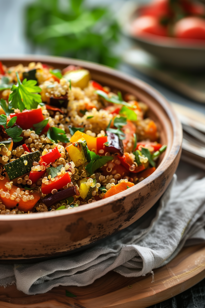 Quinoa and Mediterranean Roasted Vegetables