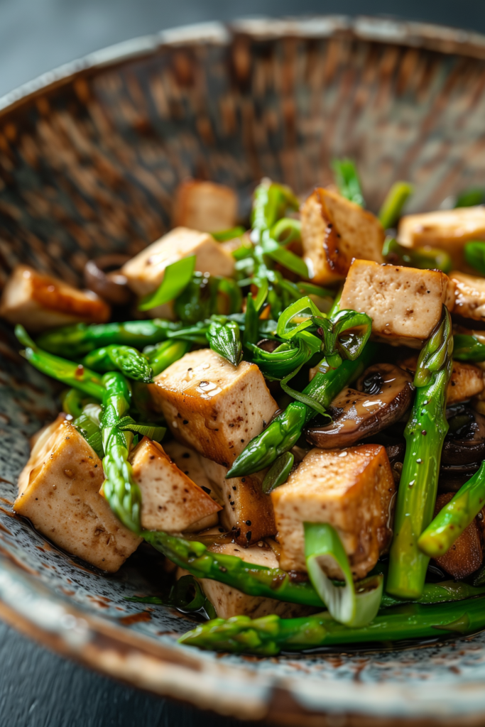 Shiitake Asparagus Tofu Stir-fry