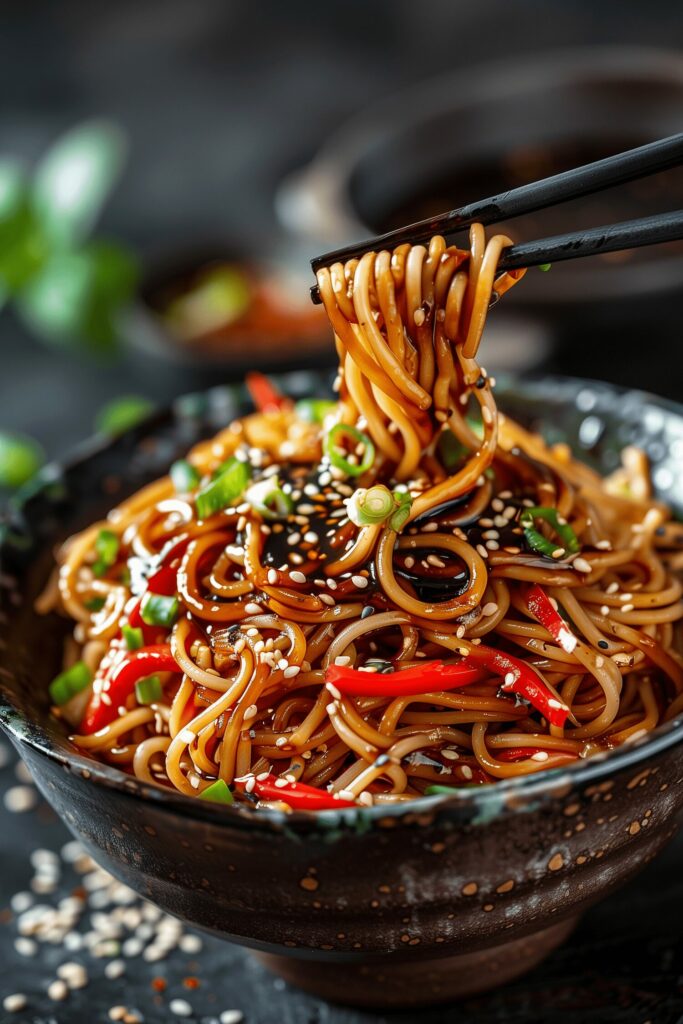 Balsamic Glazed Asian Noodles