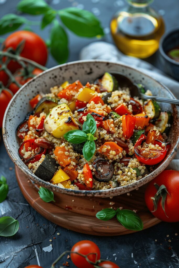 Quinoa and Mediterranean Roasted Vegetables