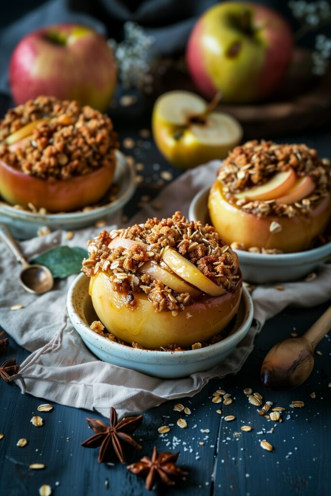 Baked Apples with Oatmeal Crumble