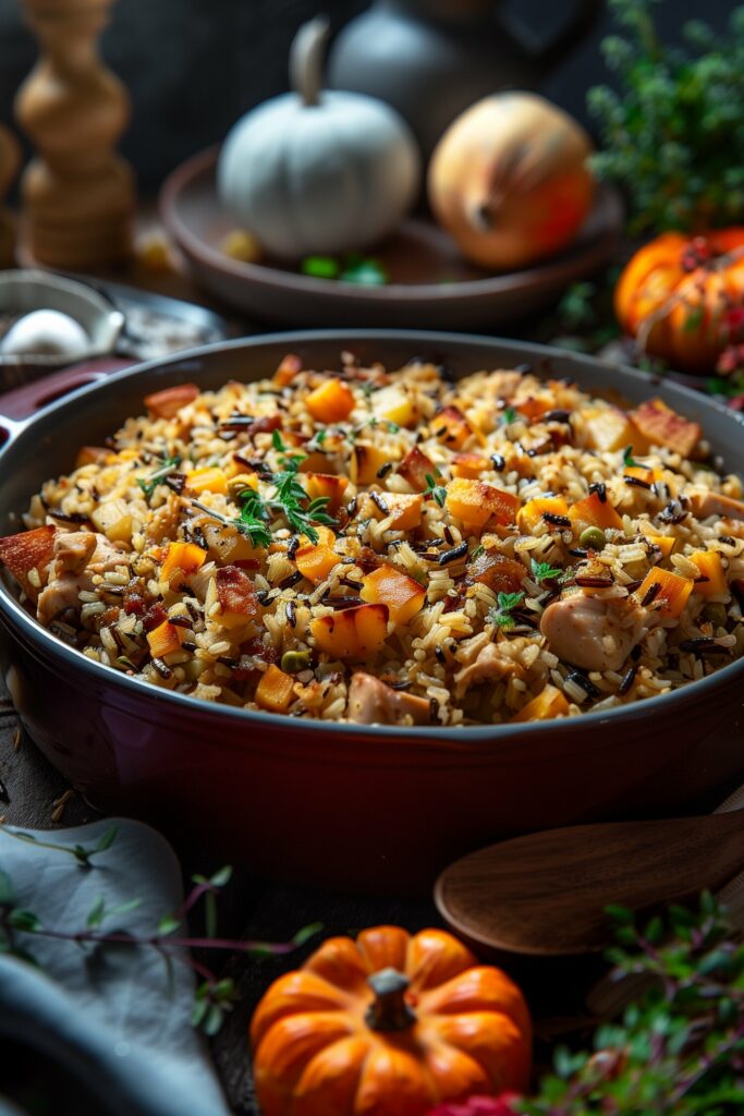 Harvest Chicken and Wild Rice Casserole