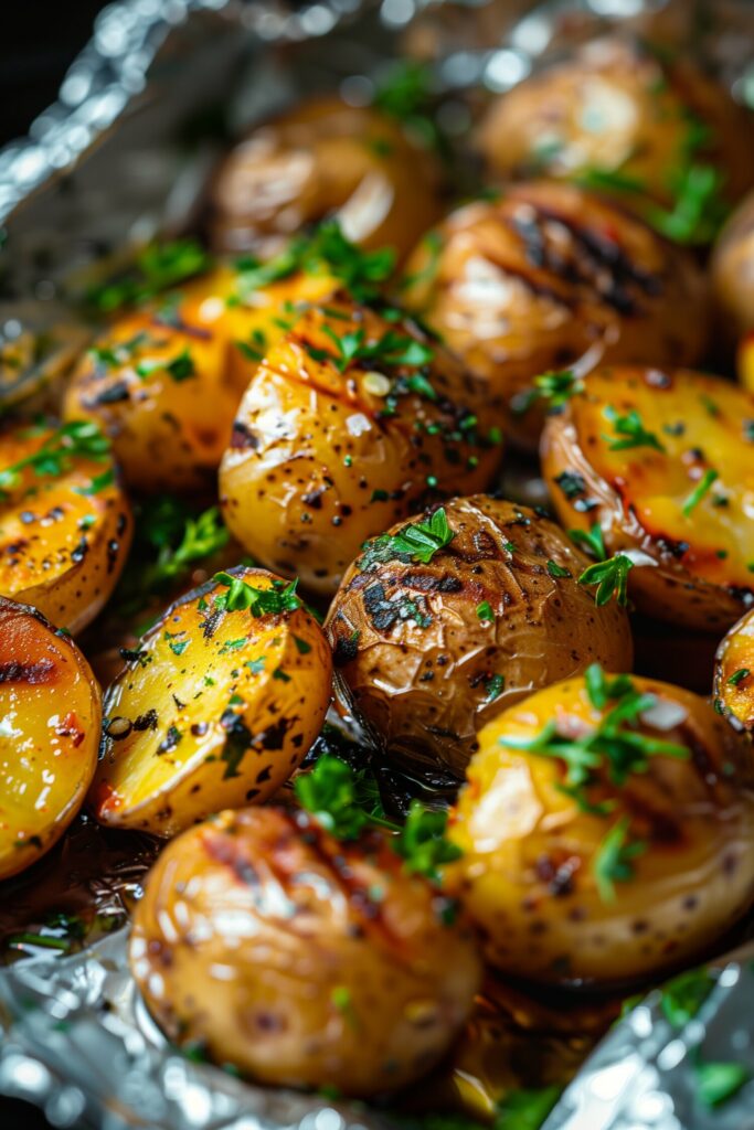 Grilled Potato Packets with Garlic and Herbs