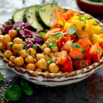 Roasted Vegetable and Chickpea Buddha Bowl