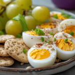 Hard-Boiled Eggs with Whole-Grain Crackers and Fruit