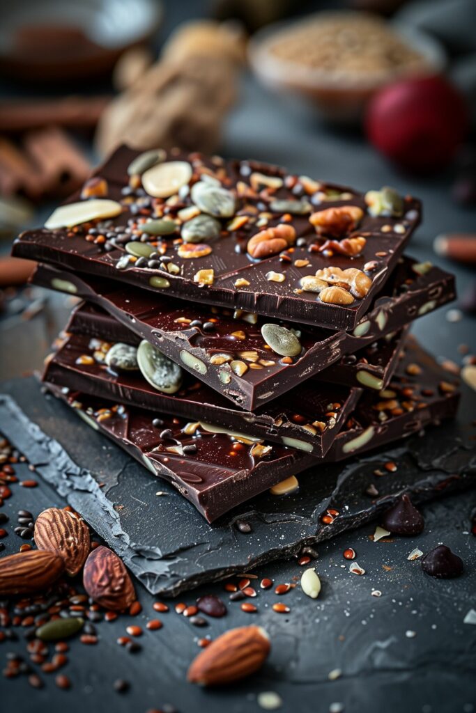 Dark Chocolate Bark with Nuts and Seeds