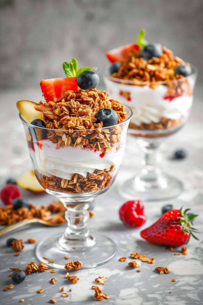 Yogurt Parfaits with Fruit and Granola