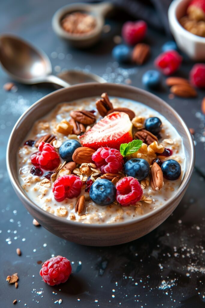 Overnight Oats with Berries and Nuts