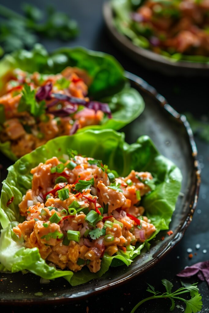 Spicy Tuna Salad Lettuce Wraps