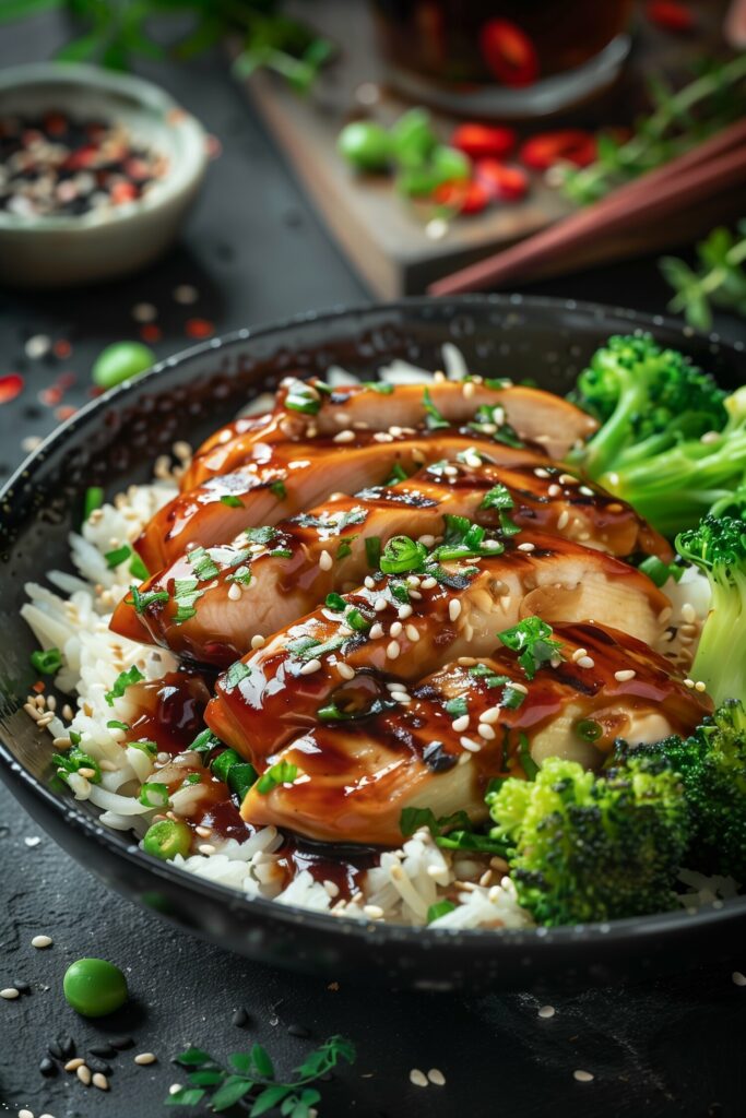 Chicken Teriyaki with Broccoli and Rice