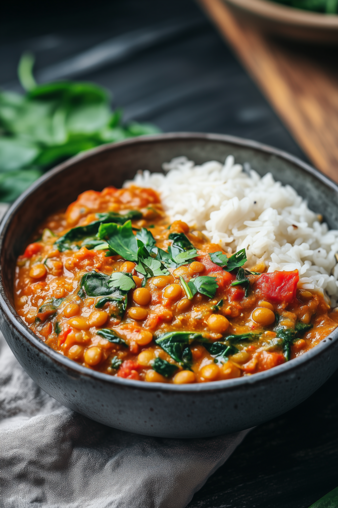 Lentil and Spinach Curry