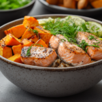 Salmon and Sweet Potato Power Bowls