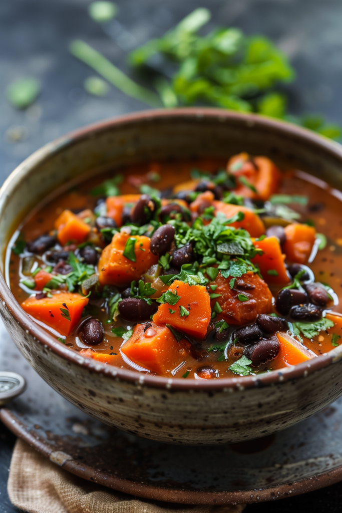 Slow Cooker Sweet Potato and Black Bean Stew