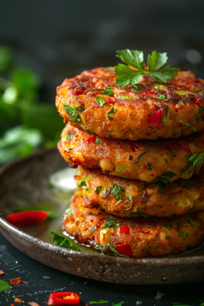 Air Fryer Chickpea and Vegetable Fritters