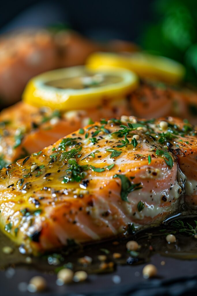 Air Fryer Salmon with Lemon and Herbs