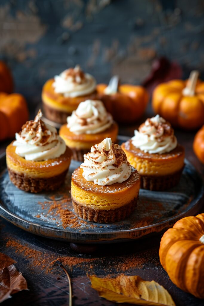 Mini Pumpkin Cheesecakes