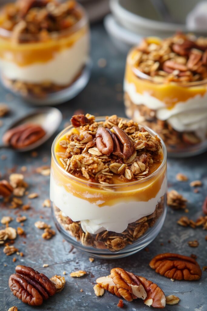 Mini Pumpkin Spice Yogurt Parfaits
