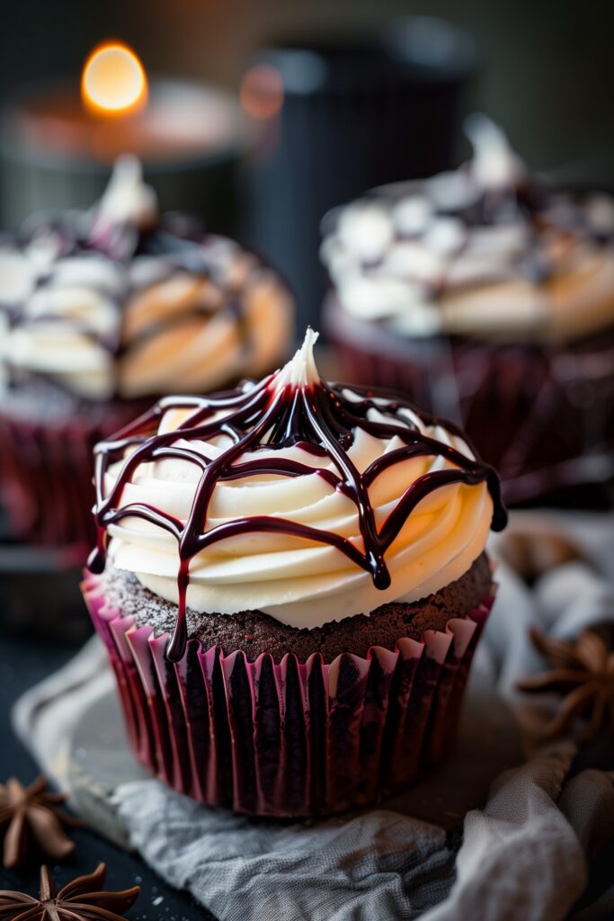 Spiderweb Cupcakes