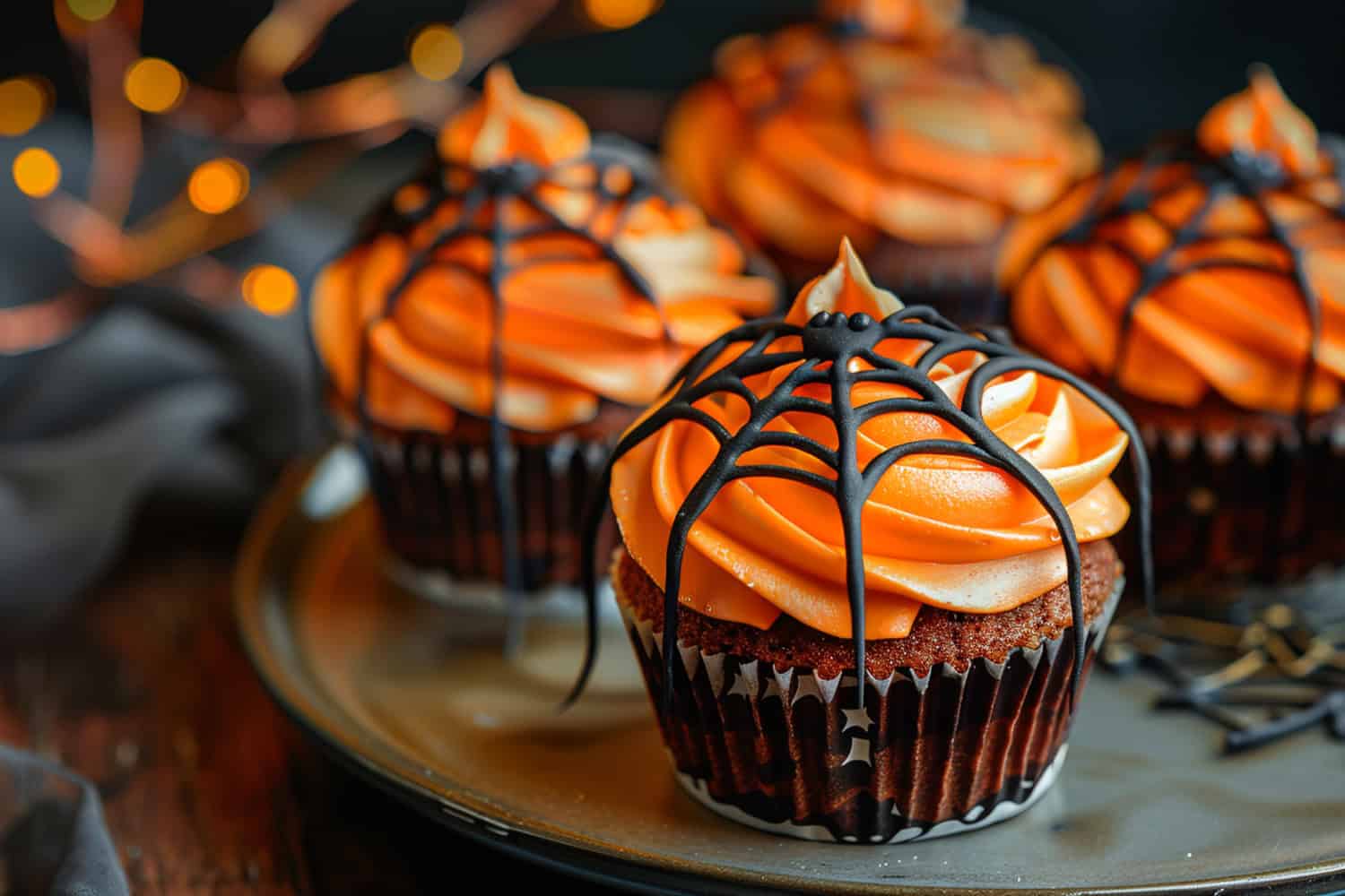 Spiderweb Cupcakes