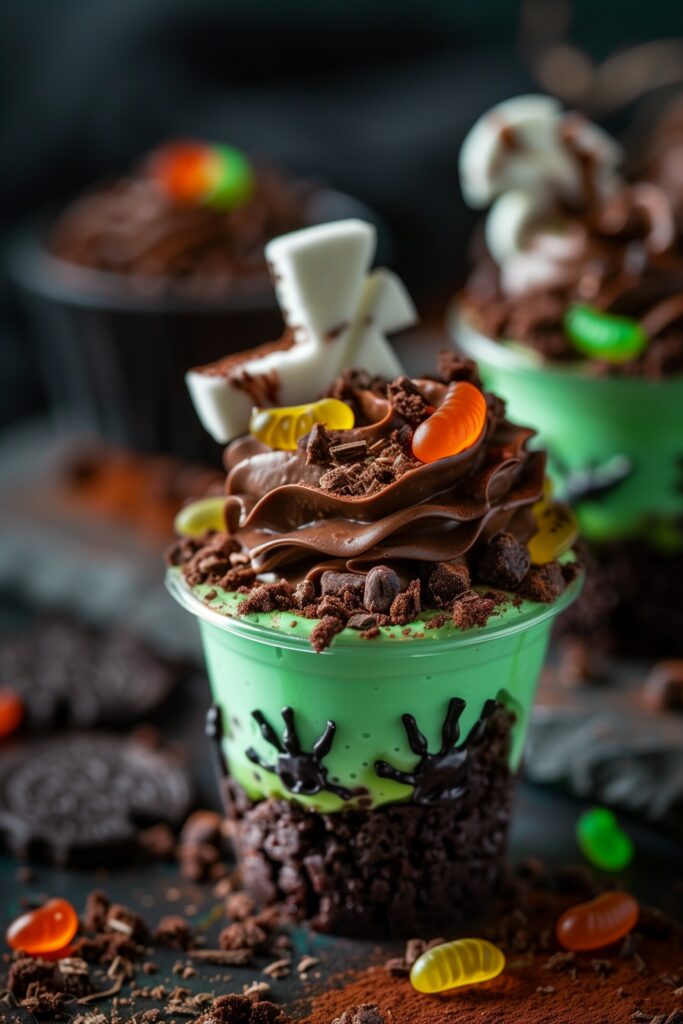 Graveyard Pudding Cups
