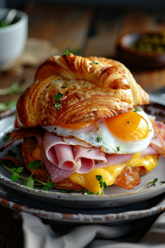 Ham, Egg, and Cheese Croissant