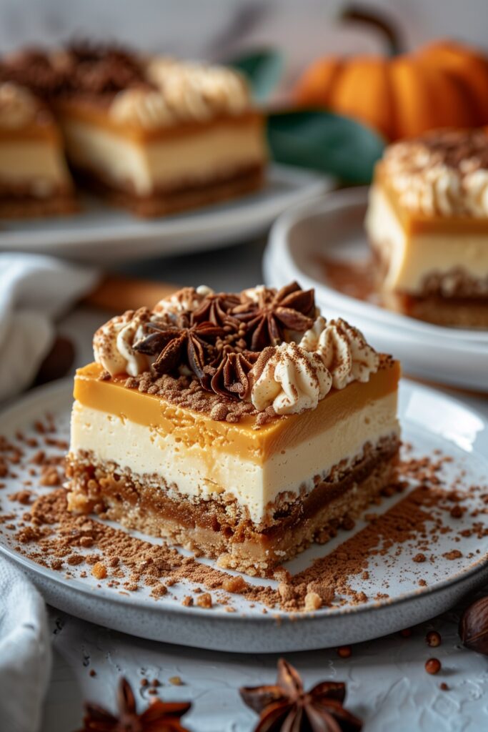Pumpkin Spice Cheesecake Bars
