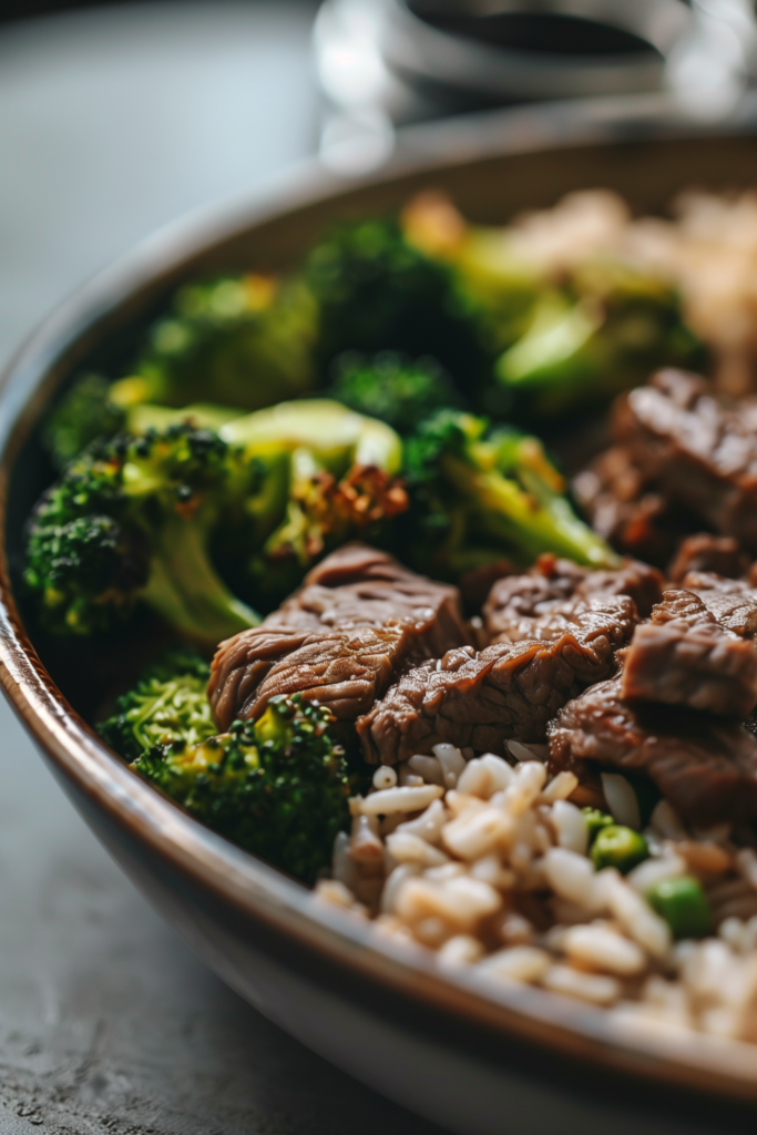 Beef and Broccoli with Brown Rice

