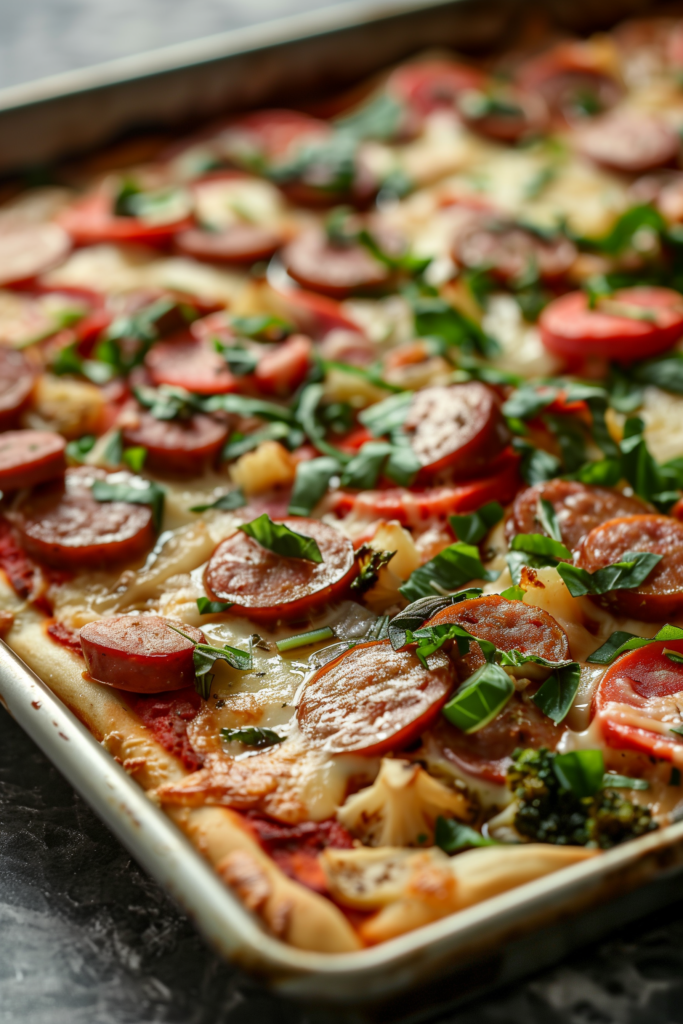 Sheet Pan Sausage and Veggie Bake
