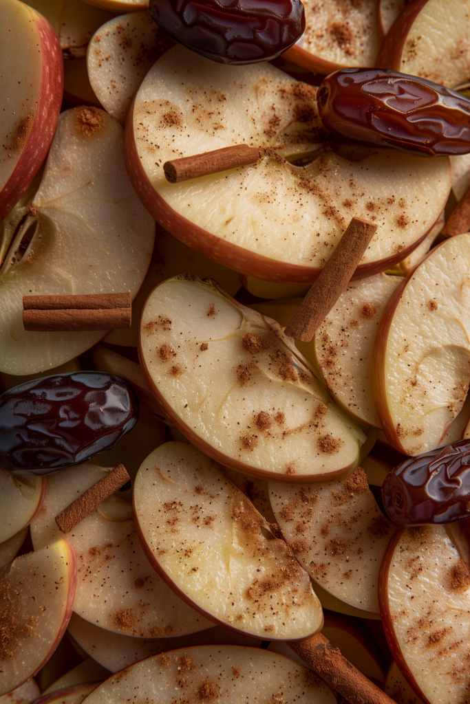 Apple Slices With Cinnamon and Dates