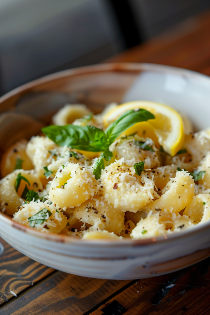 Cauliflower Pasta with Lemon Herbs and Romano Cheese