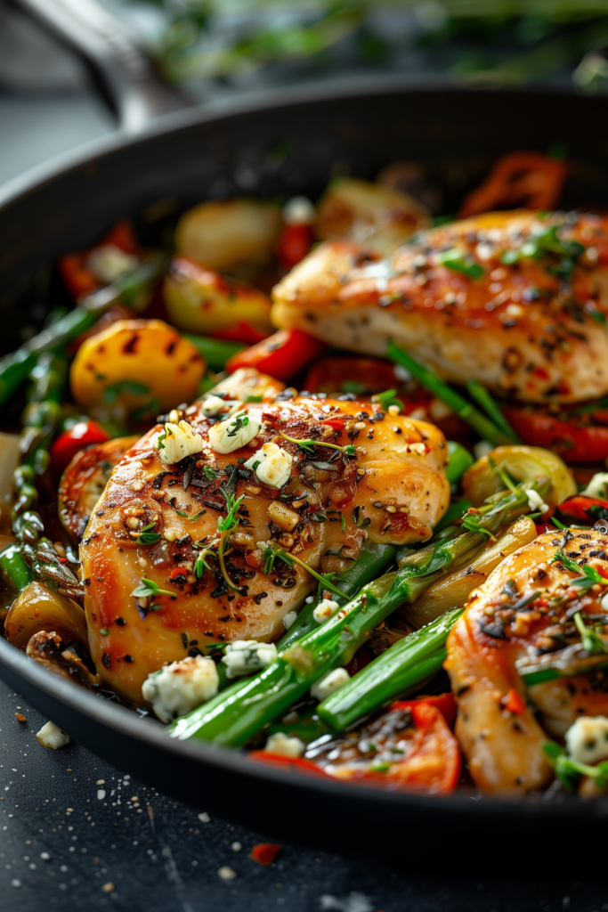 Chicken and Goat Cheese Skillet