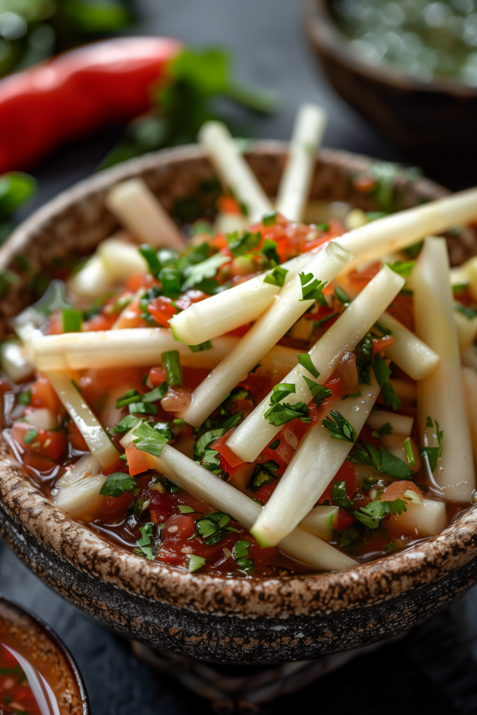 Salsa With Jicama Sticks