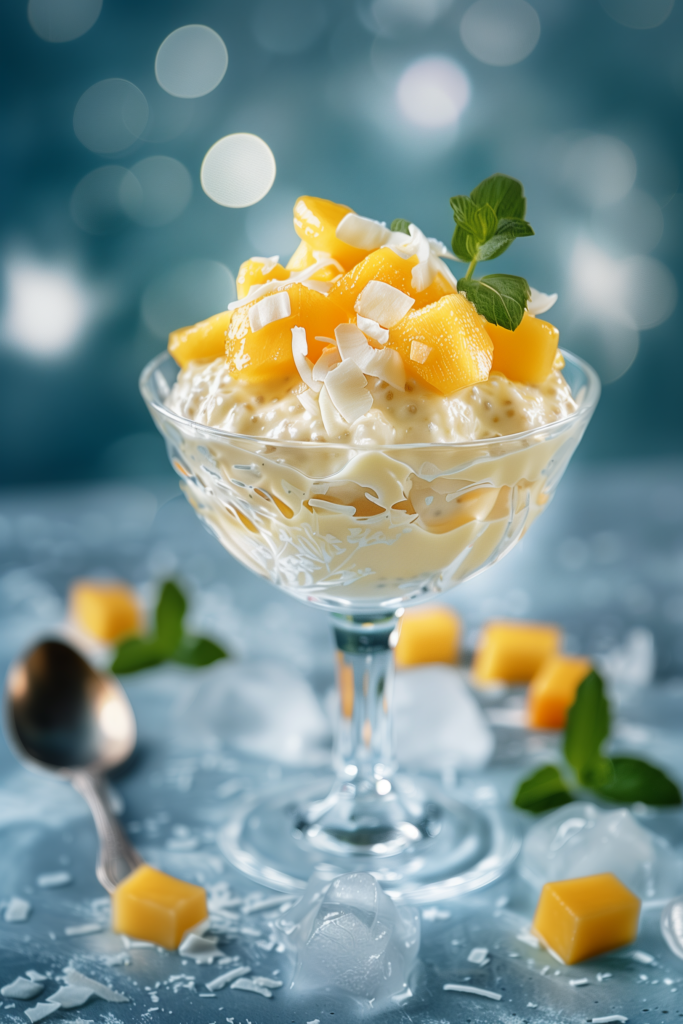 Chia Seed Pudding with Mango and Coconut