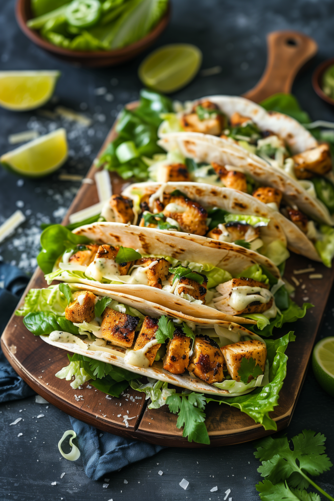 Chicken Caesar Salad Wraps