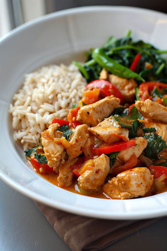 Spicy Thai Chicken Curry with Brown Rice