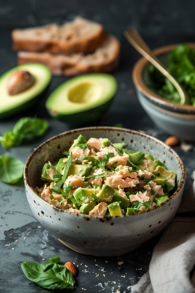 Tuna Salad with Avocado and Whole Wheat Bread