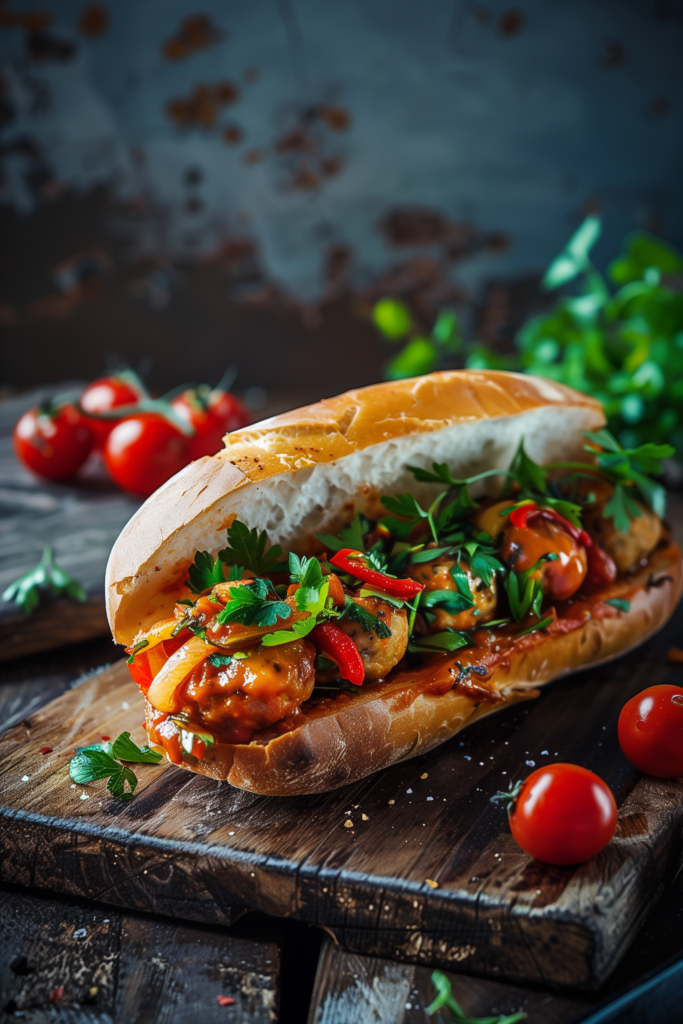 Turkey Meatball Subs with Marinara Sauce