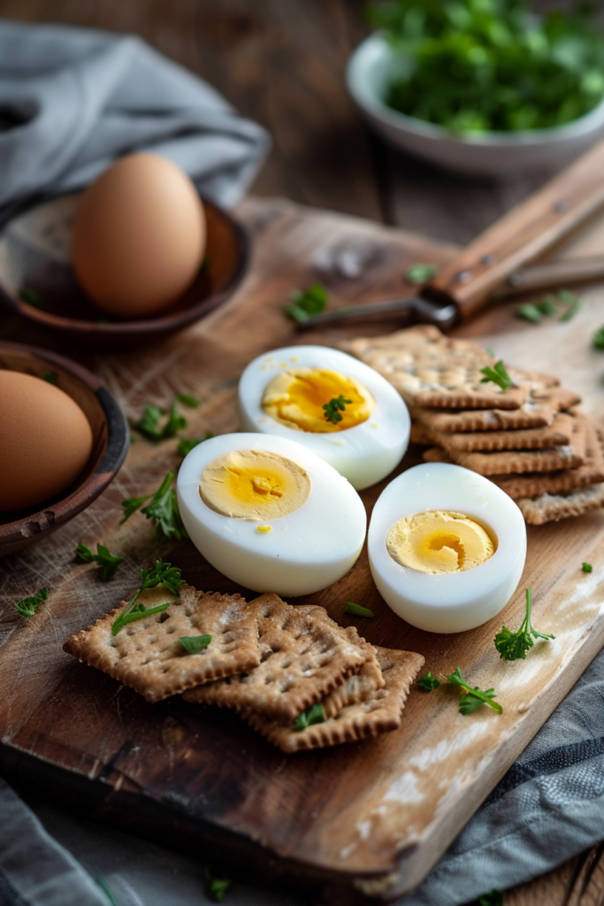 Hard-Boiled Eggs with Whole-Wheat Crackers