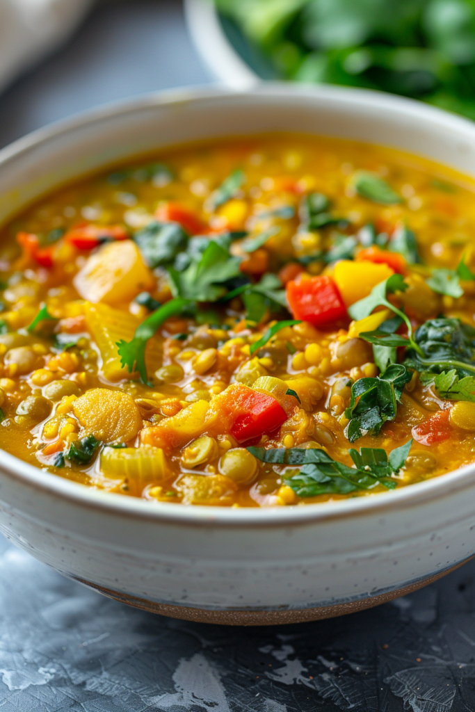 Spicy Coconut Curry Lentil Soup