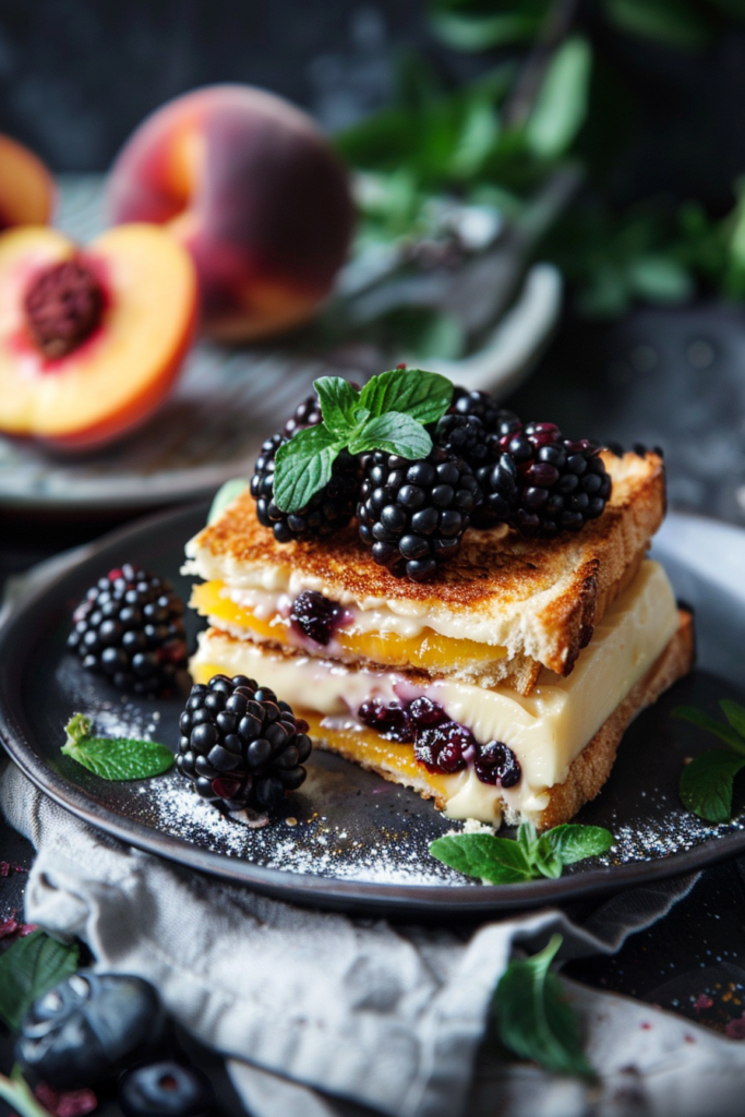 Blackberry-Peach Grilled Cheese