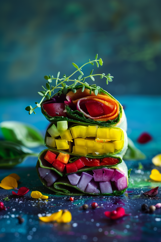 Rainbow Collard Wraps