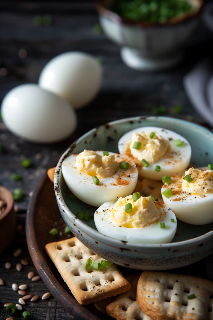 Hard-Boiled Eggs with Whole-Grain Crackers