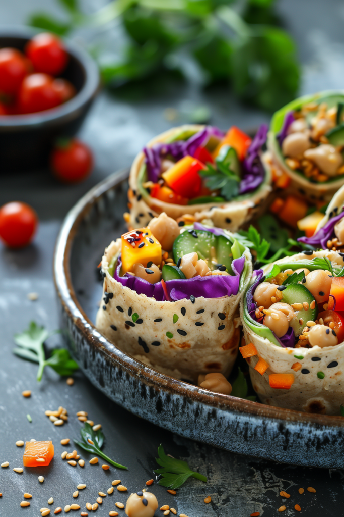Hummus and Veggie Wraps
