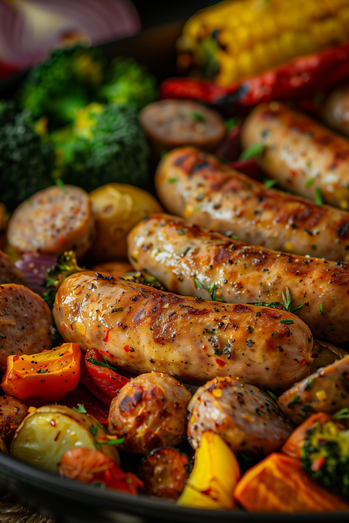 One Pan Healthy Italian Sausage and Veggies