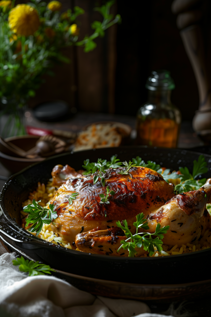 One Skillet Moroccan Chicken & Rice