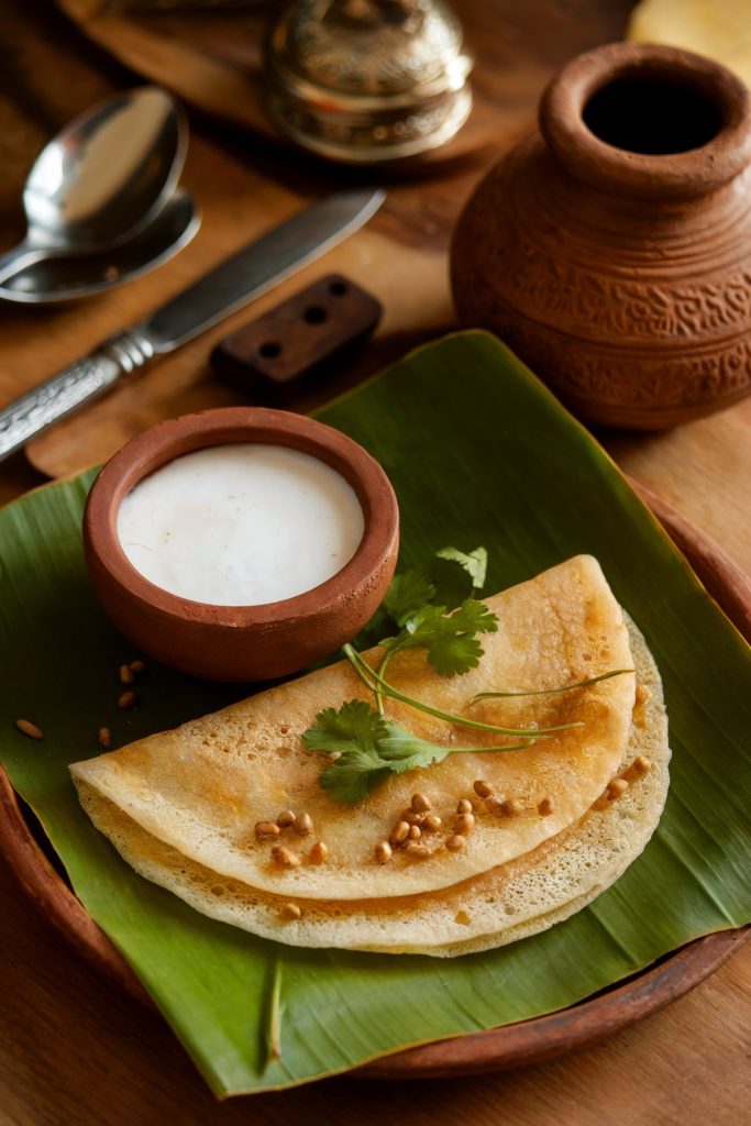 Savory Dosas with Coconut Chutney