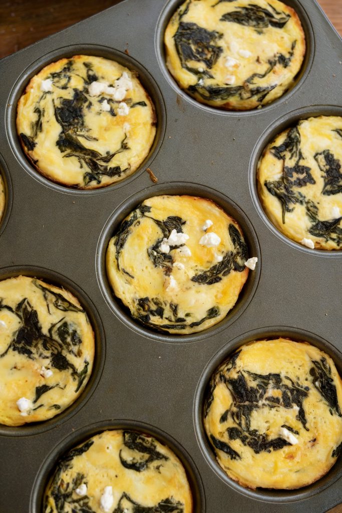 Mini Frittatas with Spinach and Feta